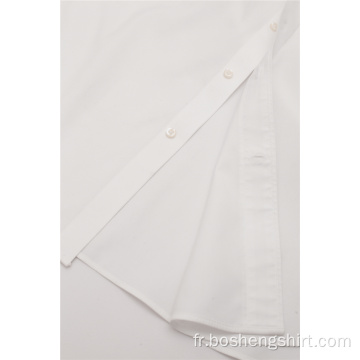 Chemise habillée blanche personnalisée pour hommes